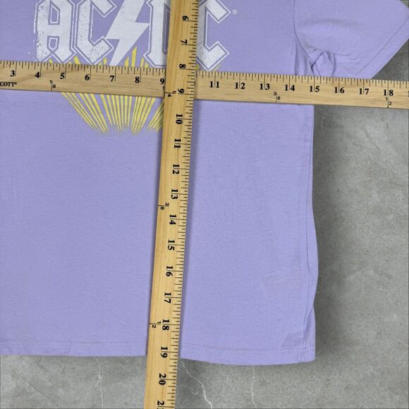 AC/DC Band Womens Crop Lightning Logo T-Shirt - Small - Picture 6 of 7